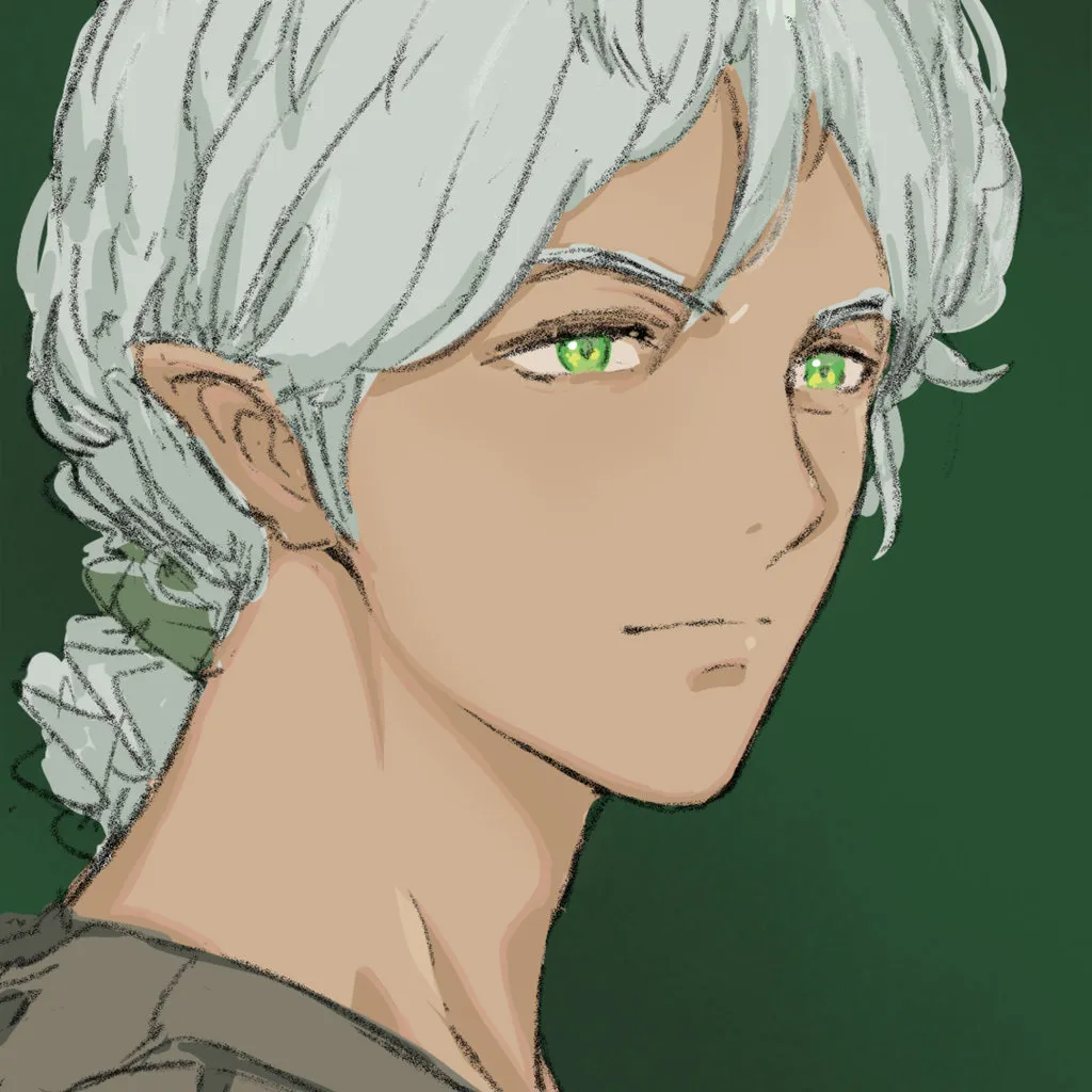 Portrait of Kageyori Shinsei looking at the viewer